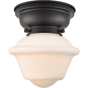 Small Oxford-1 Light Flush Mount in Traditional Style-7.5 Inches Wide by 7.15 Inches High