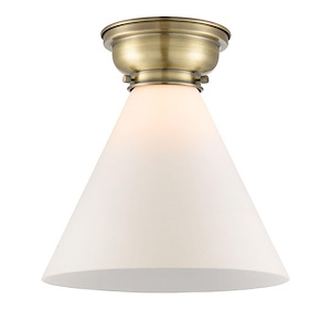 Cone - 1 Light Flush Mount In Industrial Style-11.4 Inches Tall and 12 Inches Wide - 1290020