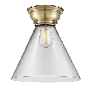 Cone - 1 Light Flush Mount In Industrial Style-11.4 Inches Tall and 12 Inches Wide - 1325870