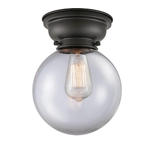 Beacon - 1 Light Flush Mount In Industrial Style-9.15 Inches Tall and 8 Inches Wide - 1325868