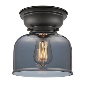 Bell - 1 Light Flush Mount In Industrial Style-7.88 Inches Tall and 8 Inches Wide