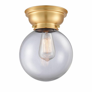 Beacon - 1 Light Flush Mount In Industrial Style-9.15 Inches Tall and 8 Inches Wide