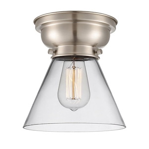 Cone - 1 Light Flush Mount In Industrial Style-7.4 Inches Tall and 7.75 Inches Wide