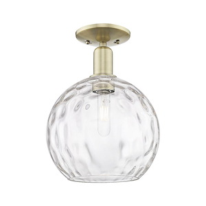 Athens Water Glass - 1 Light Semi-Flush Mount-13.25 Inch Tall and 10 Inch Wide - 1387856