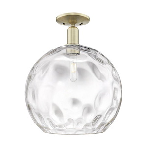 Athens Water Glass - 1 Light Semi-Flush Mount-16.63 Inch Tall and 14 Inch Wide - 1387826