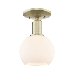 Athens - 1 Light Semi-Flush Mount-9.38 Inch Tall and 5.88 Inch Wide - 1387872