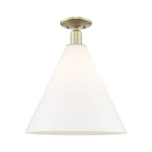 Berkshire Glass - 1 Light Semi-Flush Mount-18.5 Inch Tall and 16 Inch Wide - 1387884