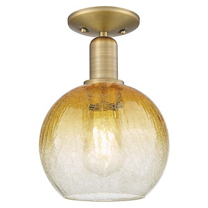 Brookhaven Globe - 1 Light Semi-Flush Mount-7.88 Inch Tall and 12.5 Inch Wide - 1372691