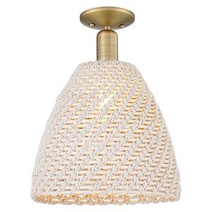Natural Ballston Dome - 1 Light Semi-Flush Mount-11.75 Inch Tall and 11 Inch Wide - 1372696