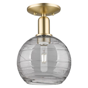 Athens Deco Swirl - 1 Light Semi-Flush Mount-11.38 Inch Tall and 8 Inch Wide - 1387831