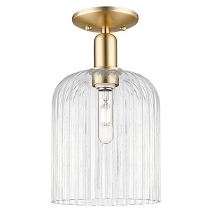 Bridal Veil - 1 Light Semi-Flush Mount-8 Inch Wide and 14 Inch Tall - 1372695