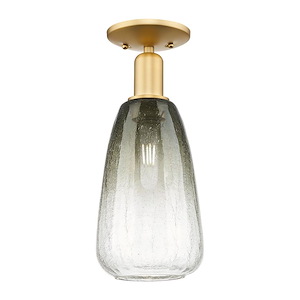 Brookhaven Almond - 1 Light Semi-Flush Mount-14.5 Inch Tall and 6 Inch Wide - 1373966