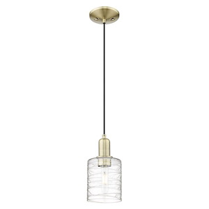 Cobbleskill - 1 Light Cord Hung Mini Pendant-9.83 Inch Tall and 5 Inch Wide - 1387945