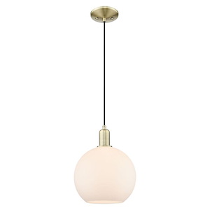 Athens - 1 Light Cord Hung Mini Pendant-12.83 Inch Tall and 10 Inch Wide - 1387886
