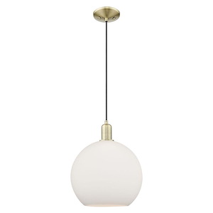 Athens - 1 Light Cord Hung Mini Pendant-14.45 Inch Tall and 11.75 Inch Wide - 1387882