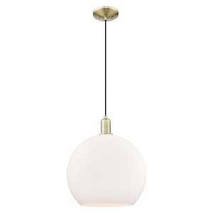 Athens - 1 Light Cord Hung Mini Pendant-17.45 Inch Tall and 13.75 Inch Wide - 1387891