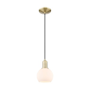 Athens - 1 Light Cord Hung Mini Pendant-8.7 Inch Tall and 5.88 Inch Wide - 1387914