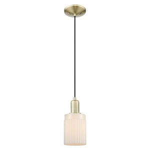 Hadley - 1 Light Cord Hung Mini Pendant-9.83 Inch Tall and 4.88 Inch Wide - 1387911