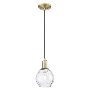 Waverly - 1 Light Cord Hung Mini Pendant-9.33 Inch Tall and 6 Inch Wide - 1387961