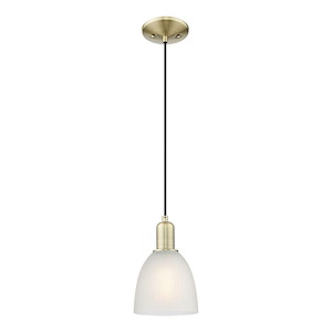 Castile - 1 Light Cord Hung Mini Pendant-9.83 Inch Tall and 6 Inch Wide - 1387920