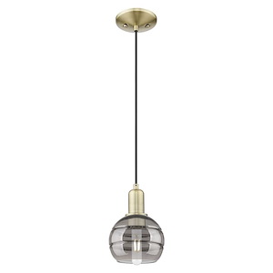 Rochester - 1 Light Cord Hung Mini Pendant-8.7 Inch Tall and 5.88 Inch Wide - 1387934