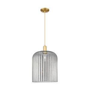 Bridal Veil - 1 Light Cord Hung Mini Pendant-18.38 Inch Tall and 12 Inch Wide - 1374101