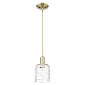 Cobbleskill - 1 Light Stem Hung Mini Pendant-9.63 Inch Tall and 5 Inch Wide - 1387939