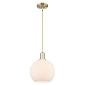 Athens - 1 Light Stem Hung Mini Pendant-12.63 Inch Tall and 10 Inch Wide - 1387978