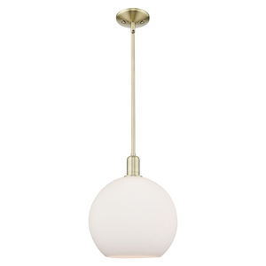 Athens - 1 Light Stem Hung Mini Pendant-14.25 Inch Tall and 11.75 Inch Wide - 1387984