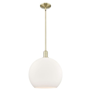 Athens - 1 Light Stem Hung Mini Pendant-17.25 Inch Tall and 13.75 Inch Wide - 1387969