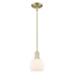 Athens - 1 Light Stem Hung Mini Pendant-8.5 Inch Tall and 5.88 Inch Wide - 1387940