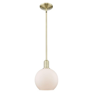 Athens - 1 Light Stem Hung Mini Pendant-10.63 Inch Tall and 8 Inch Wide - 1387936