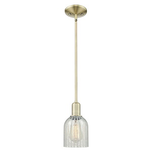 Caledonia - 1 Light Stem Hung Mini Pendant-9.63 Inch Tall and 5 Inch Wide - 1387987