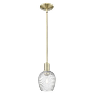 Salina - 1 Light Stem Hung Mini Pendant-10 Inch Tall and 5.75 Inch Wide - 1387971