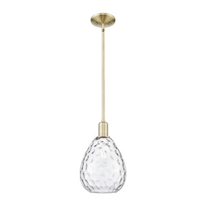Waverly - 1 Light Stem Hung Mini Pendant-13 Inch Tall and 8 Inch Wide - 1388045