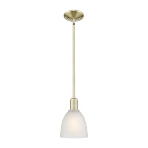 Castile - 1 Light Stem Hung Mini Pendant-9.63 Inch Tall and 6 Inch Wide - 1388017