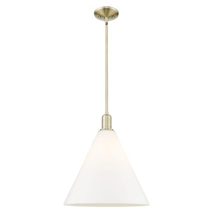 Berkshire Glass - 1 Light Stem Hung Mini Pendant-17.63 Inch Tall and 16 Inch Wide - 1387968