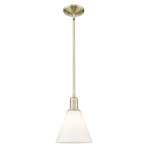 Berkshire Glass - 1 Light Stem Hung Mini Pendant-10.63 Inch Tall and 8 Inch Wide - 1387997