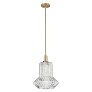 Springwater - 1 Light Stem Hung Mini Pendant-15.63 Inch Tall and 12 Inch Wide - 1387992