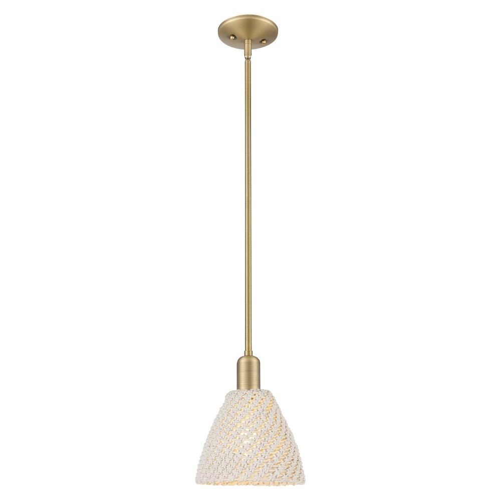 Innovations Lighting 716-1S-NBD-75 Natural Ballston Dome - 1 Light Stem Hung Mini Pendant-10.13 Inch Tall and 7.5 Inch Wide