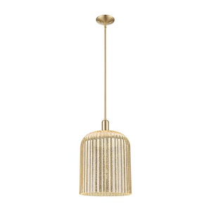 Bridal Veil - 1 Light Mini Pendant-18.13 Inch Tall and 12 Inch Wide - 1372733