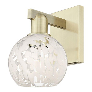 White Mouchette - 1 Light Wall Sconce-9.75 Inch Tall and 6 Inch Wide - 1388060