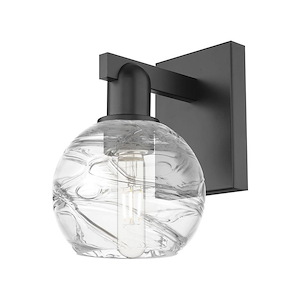 Athens Deco Swirl - 1 Light Wall Sconce-9.88 Inch Tall and 5.88 Inch Wide - 1373827