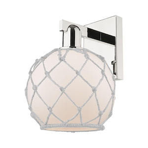Farmhouse Rope - 1 Light Wall Sconce-11.75 Inch Tall and 8 Inch Wide - 1428409