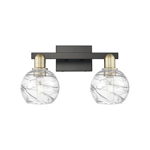 Athens Deco Swirl - 2 Light Bath Vanity-9.88 Inch Tall and 16.88 Inch Wide - 1373782