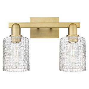 Cobbleskill - 2 Light Basketweave Bath Vanity-10.75 Inch Tall and 16 Inch Wide - 1388003