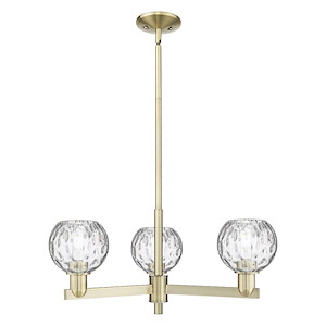 Athens Water Glass - 3 Light Stem Hung Chandelier-10 Inch Tall and 27.75 Inch Wide - 1388008
