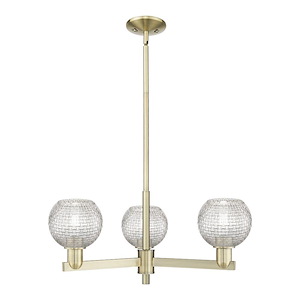 Athens - 3 Light Stem Hung Chandelier-10.13 Inch Tall and 27.63 Inch Wide - 1388030