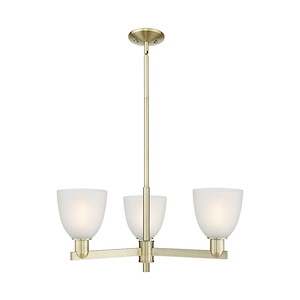 Castile - 3 Light Stem Hung Chandelier-11 Inch Tall and 27.75 Inch Wide - 1388031