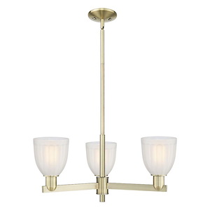 Brookfield - 3 Light Stem Hung Chandelier-11.38 Inch Tall and 27.5 Inch Wide - 1388023